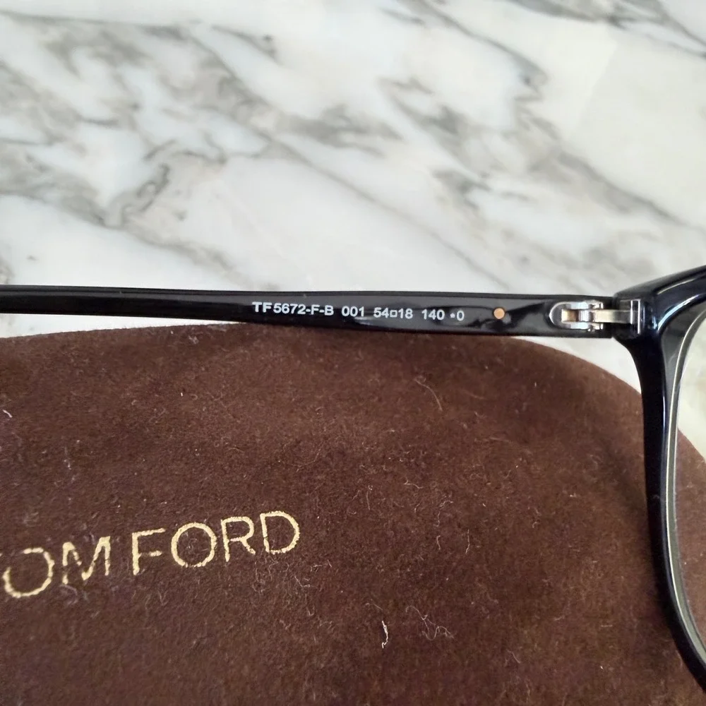 Tom Ford TF5672-F-B Eyeglasses Women's Black Full Rim 54-18/140